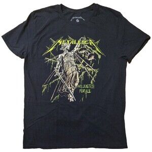 Metallica Shirt And Justice For All Black L 2017 Lady Justice Rock Band Tee